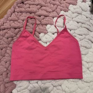 Garage pink crop tank too